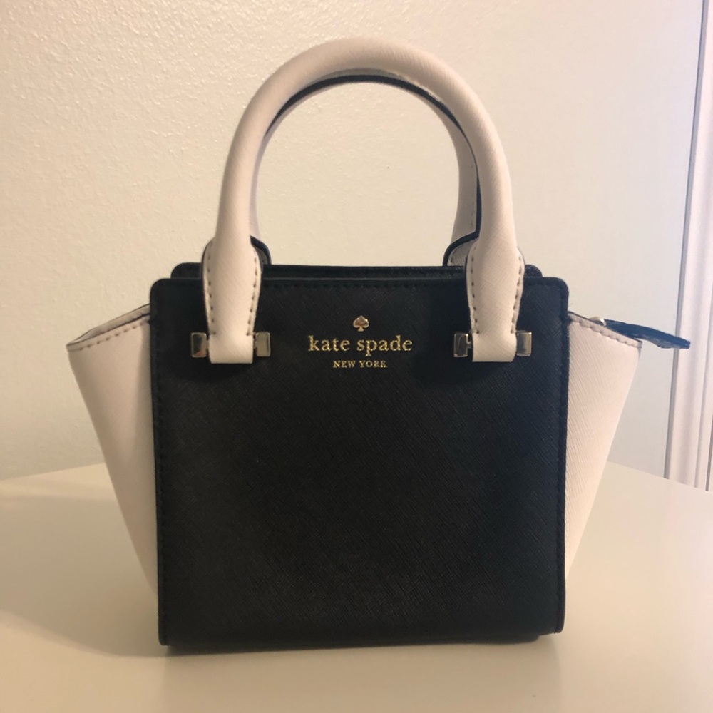 Kate Spade black and white mini purse